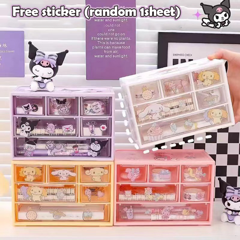 Desktop Cosmetics Storage Box Drawer Six Grid Acrylic Visible Jewelry Organizer Stackable Dustproof Cases. 