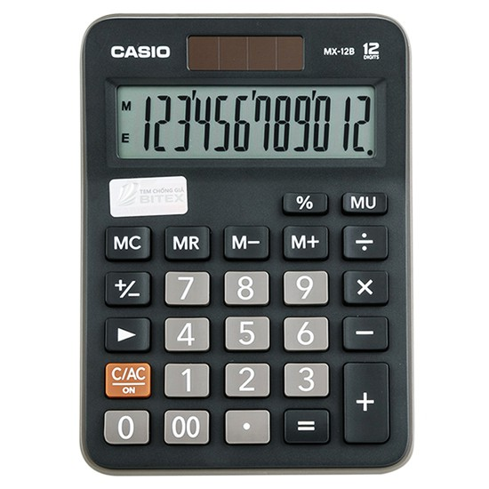 Máy tính casio mx-12b-bk chính hãng