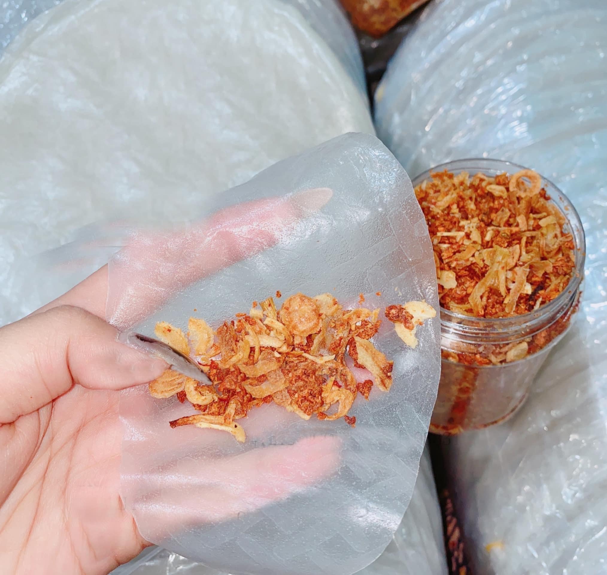 #COMBO #GHIỀN  BÁNH TRÁNG PHƠI SƯƠNG+ MUỐI HÀNH PHI