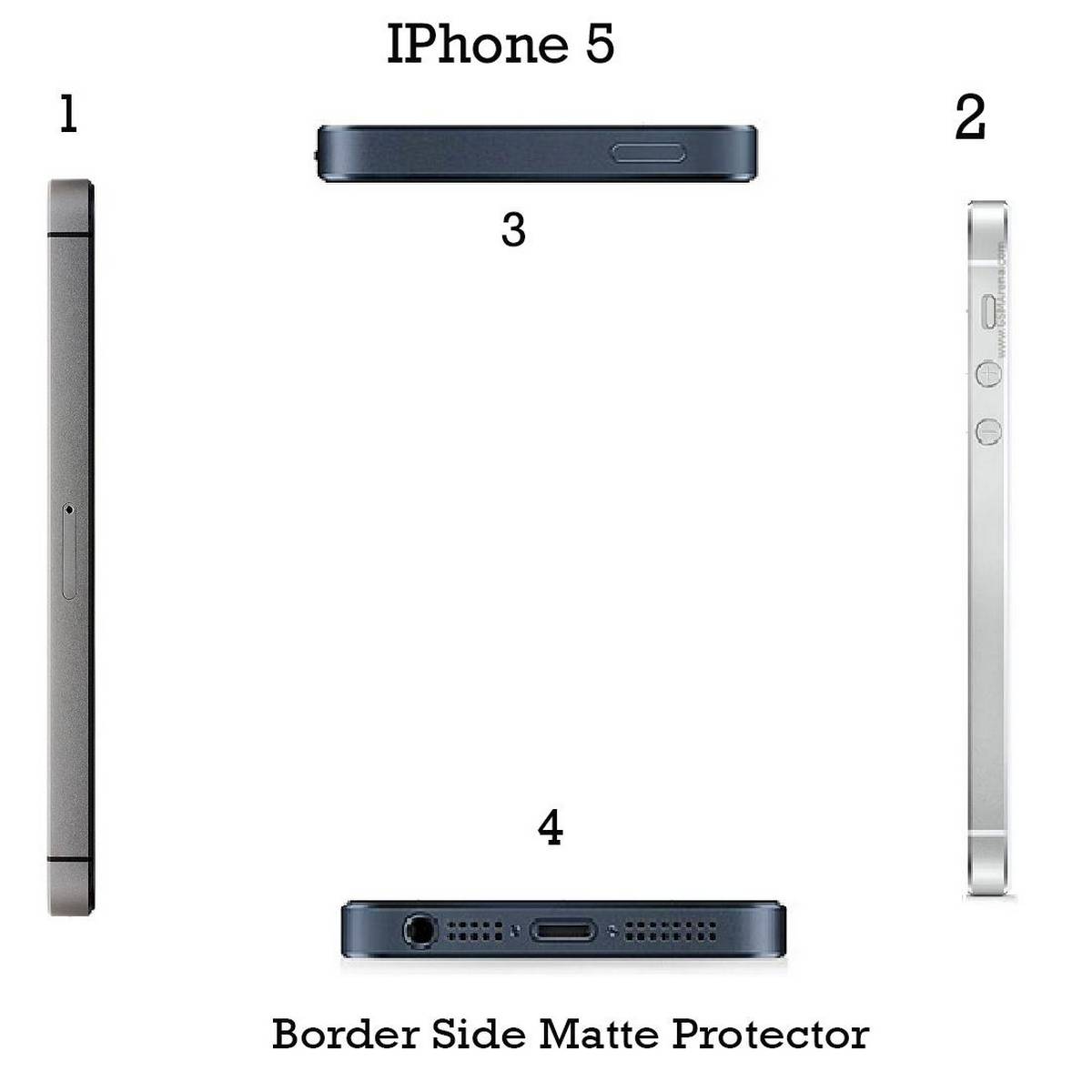 Apple Iphone 5G 5s Complete all Sides Border Protector For Iphone 5 5s - Transparent
