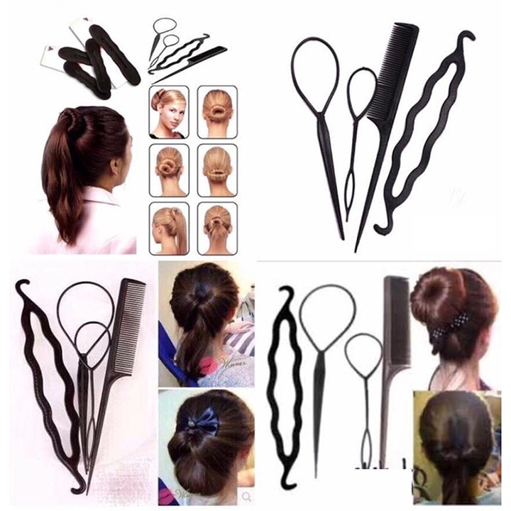Bộ 4 Món Dụng Cụ Tạo Kiểu Tóc Đa Năng