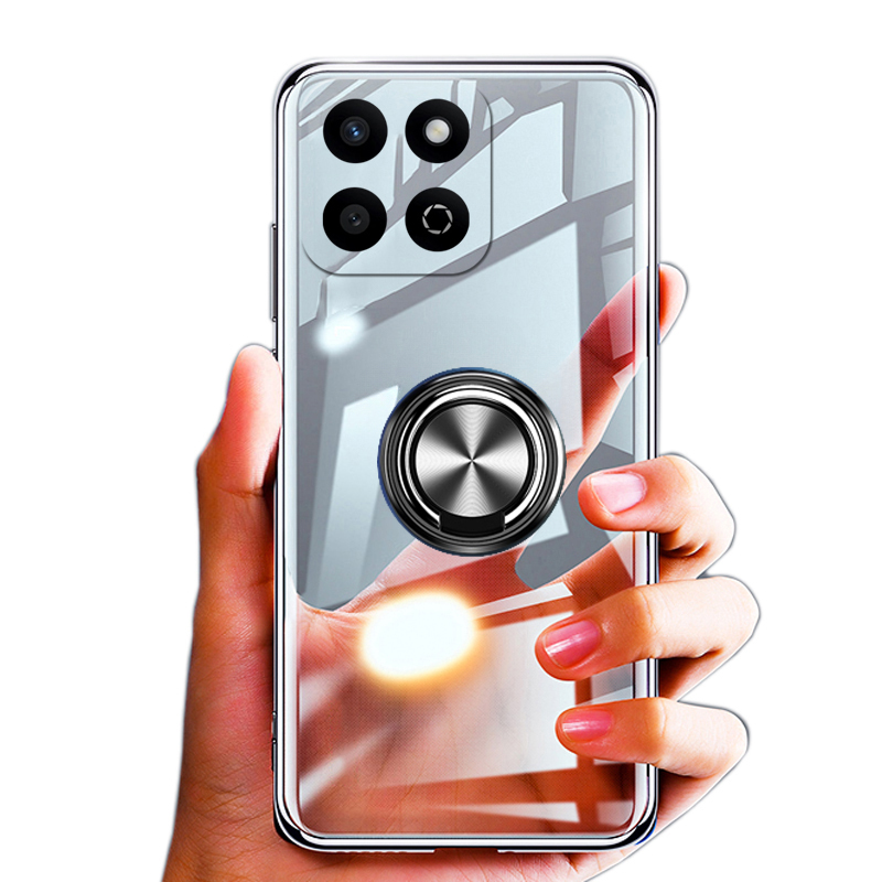 For Honor X7C Case Soft Clear Transparent Car Adsorb Ultrathin Holder Ring For Honor X7C Back cover Phone Cases. 