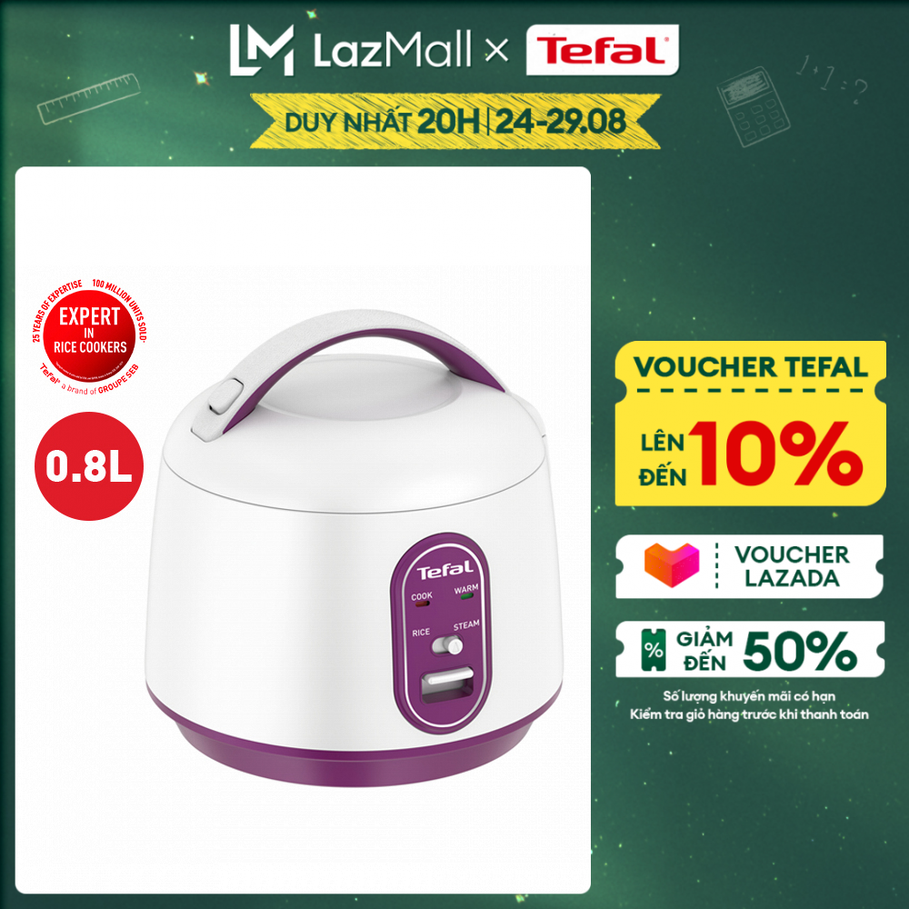 Nồi cơm điện cơ  Tefal 0.7L - Thương hiệu Pháp - RK224168- Gian hàng chính hãng, Bảo hành 2 năm