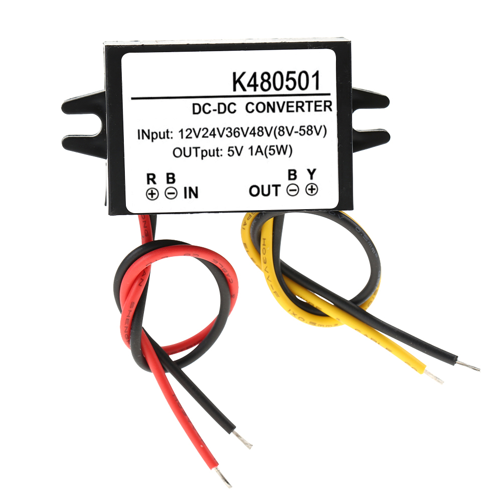 DC Converter DC-DC 12V/24V/36V/48V to 5V 1A Converter Step Down Power Supply Module