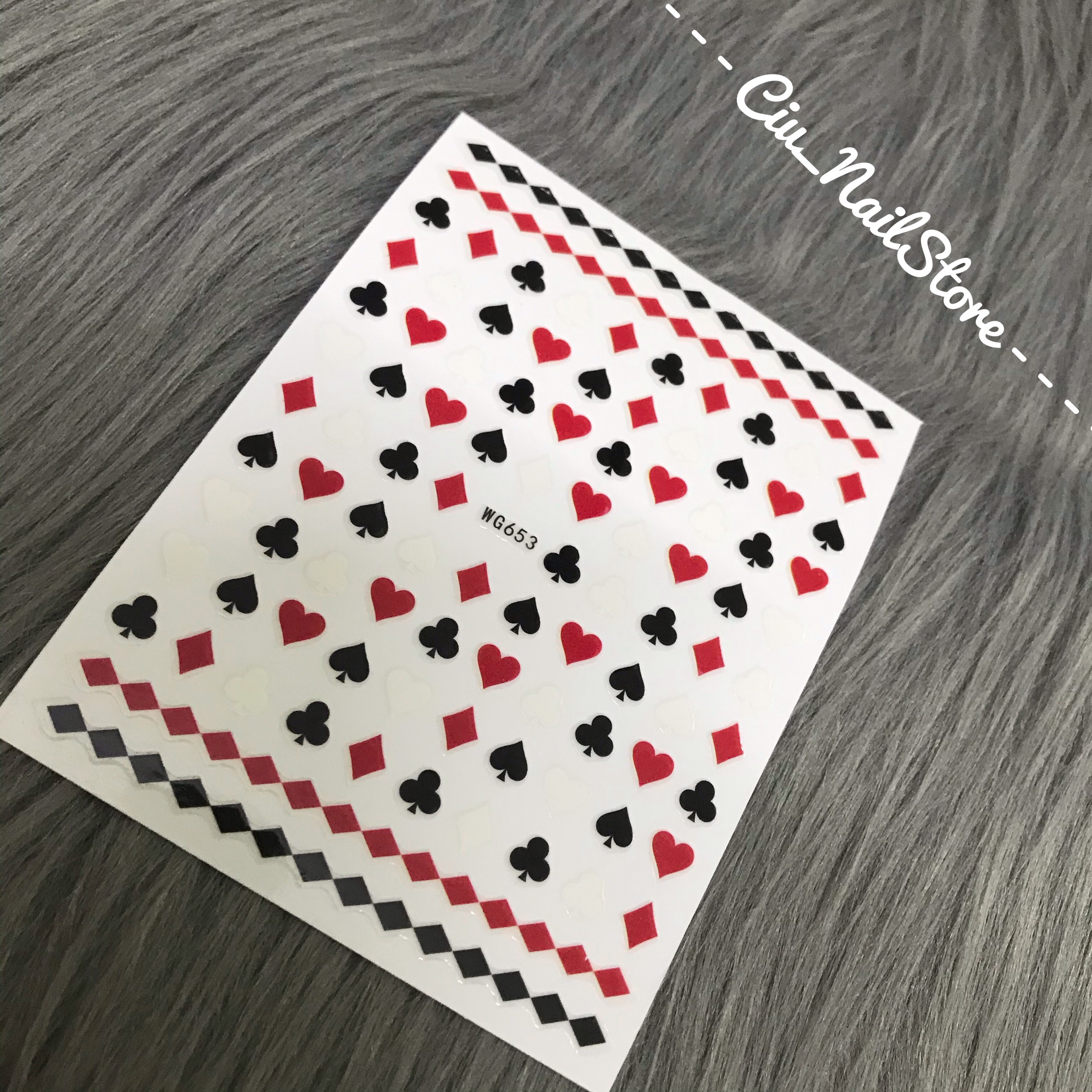 STICKER DÁN MÓNG TAY HÌNH LÁ BÀI