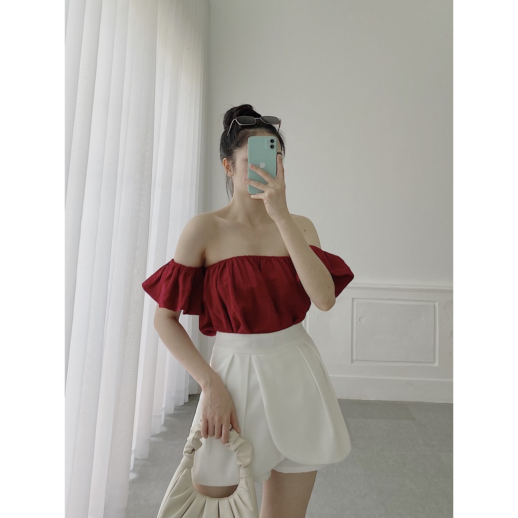 YU CHERRY | Áo nữ Flying Offsoulder Top YA361