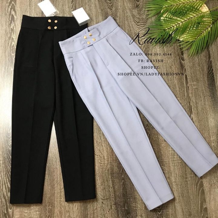 Quần legging nữ , Quần baggy nữ 4 cúc bấm