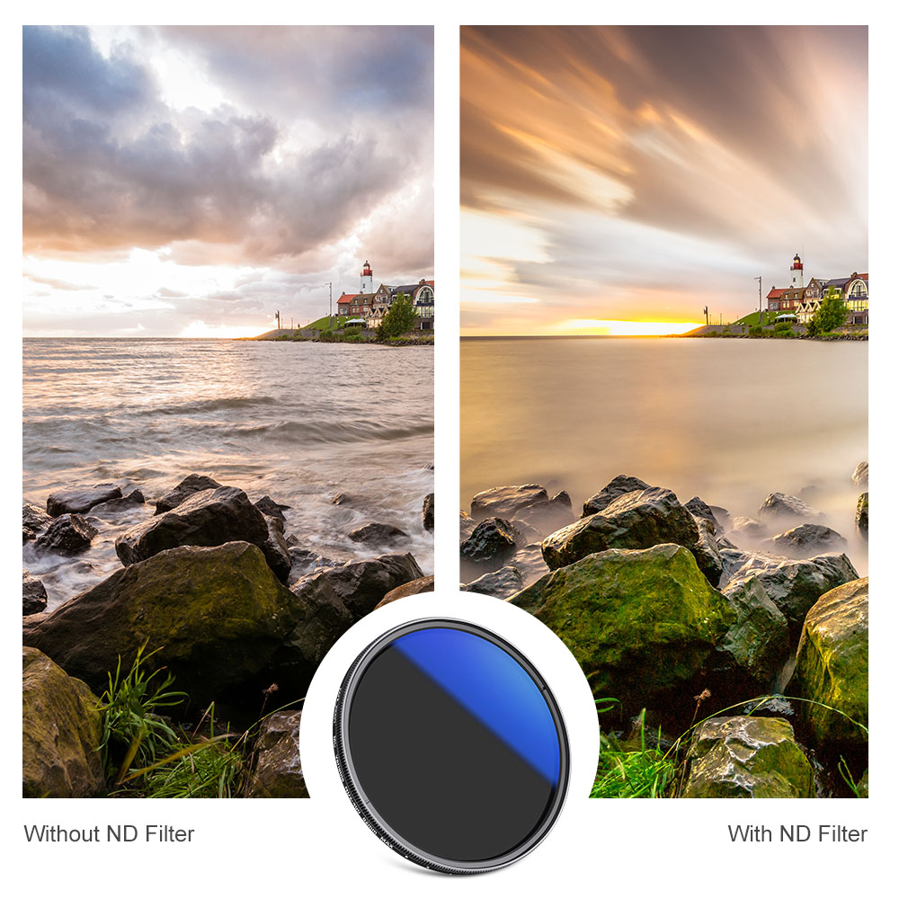 K&F Concept Variable ND2-ND400 Lens Filter Ultra-thin adjustable ND Filter 37-82MM