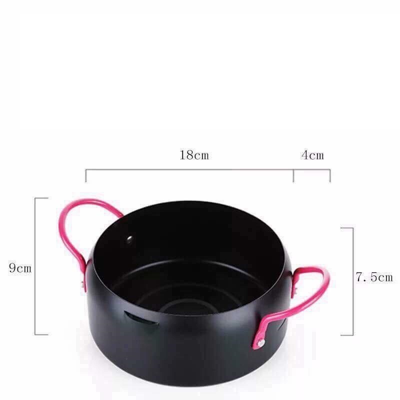 Nồi chiên ngập dầu, lọc dầu mini 18cm