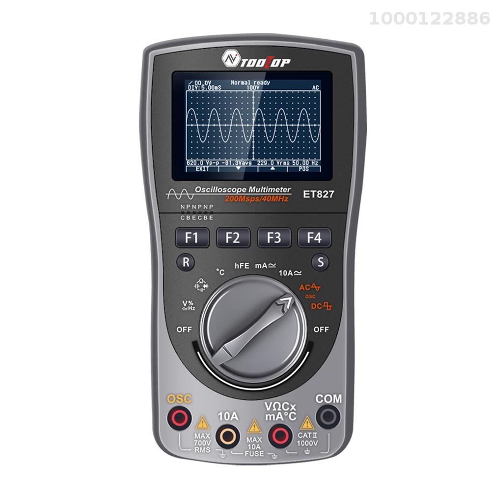 KKmoon 2in1 Oscilloscope Multimeter Digital LCD Display Handheld Oscope Meter 40Mhz Bandwidth 120MSPS Sampling Rate Data Storage Function for DIY and Electronic Test