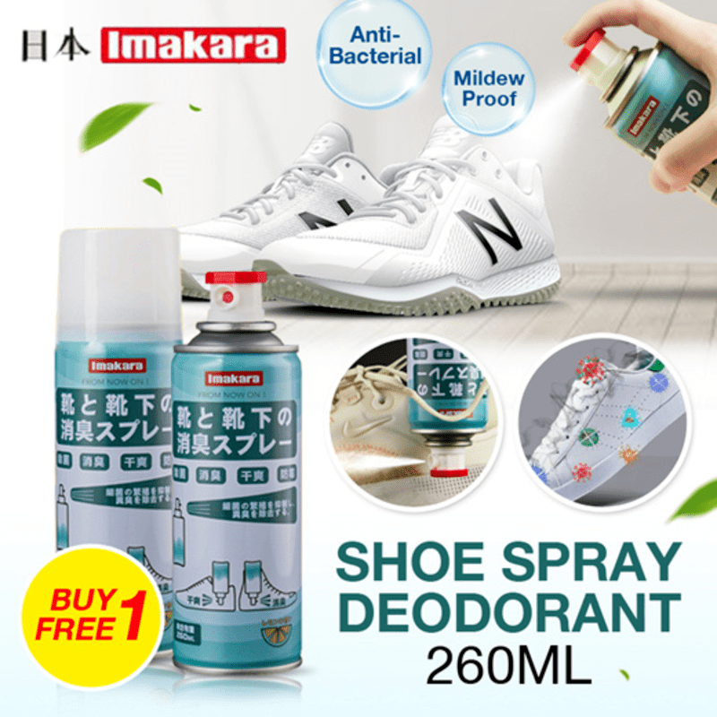 ????BUY 1 FREE 1???? Imakara Shoe Fresh Spray ????Deodorant Shoe Spray ???? 260ml |  Lazada Singapore