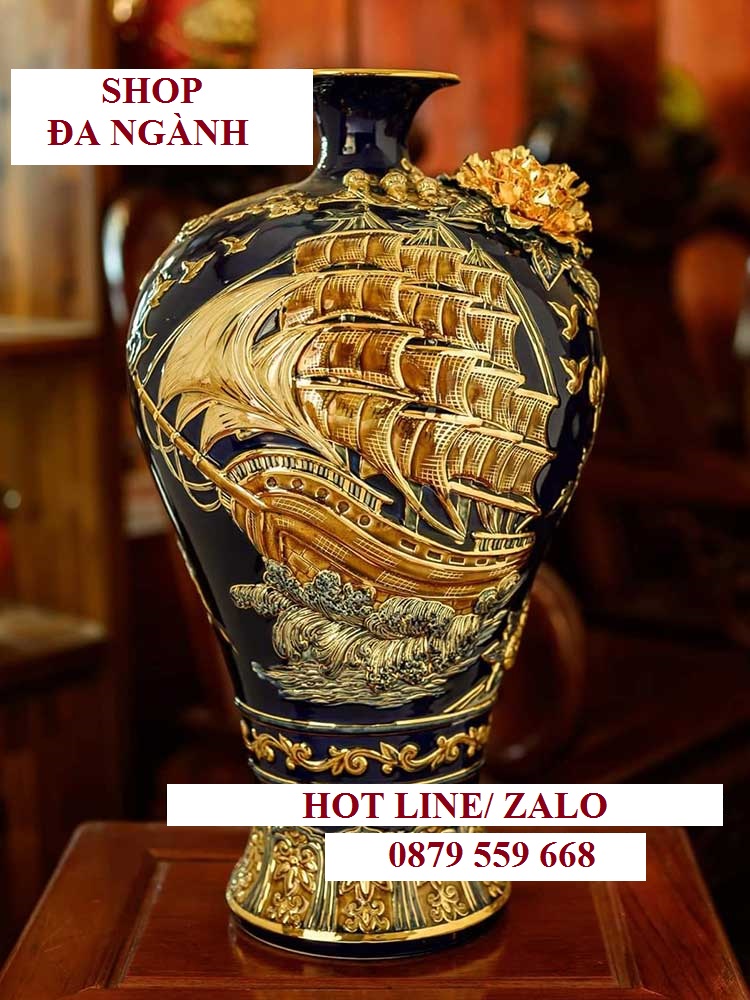 Bình gốm dát vàng đẳng cấp Hoàng Gia