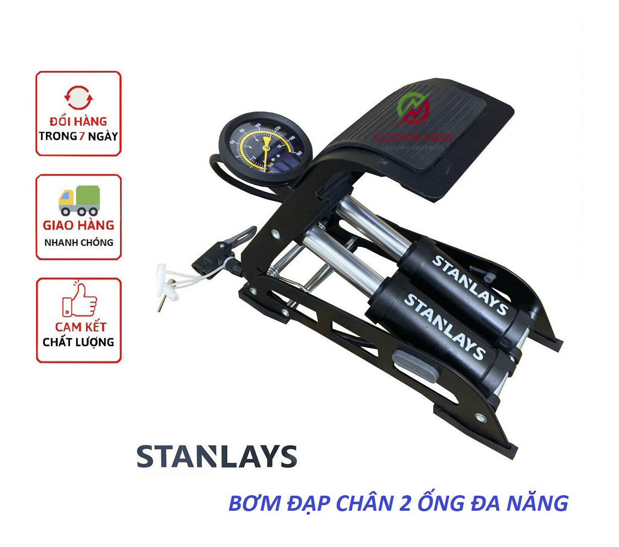 Bơm 2 lòng STANLEY đa năng chính hãng