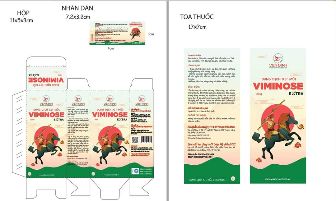 Xịt mũi Viminose xtra Viên Minh Đường
