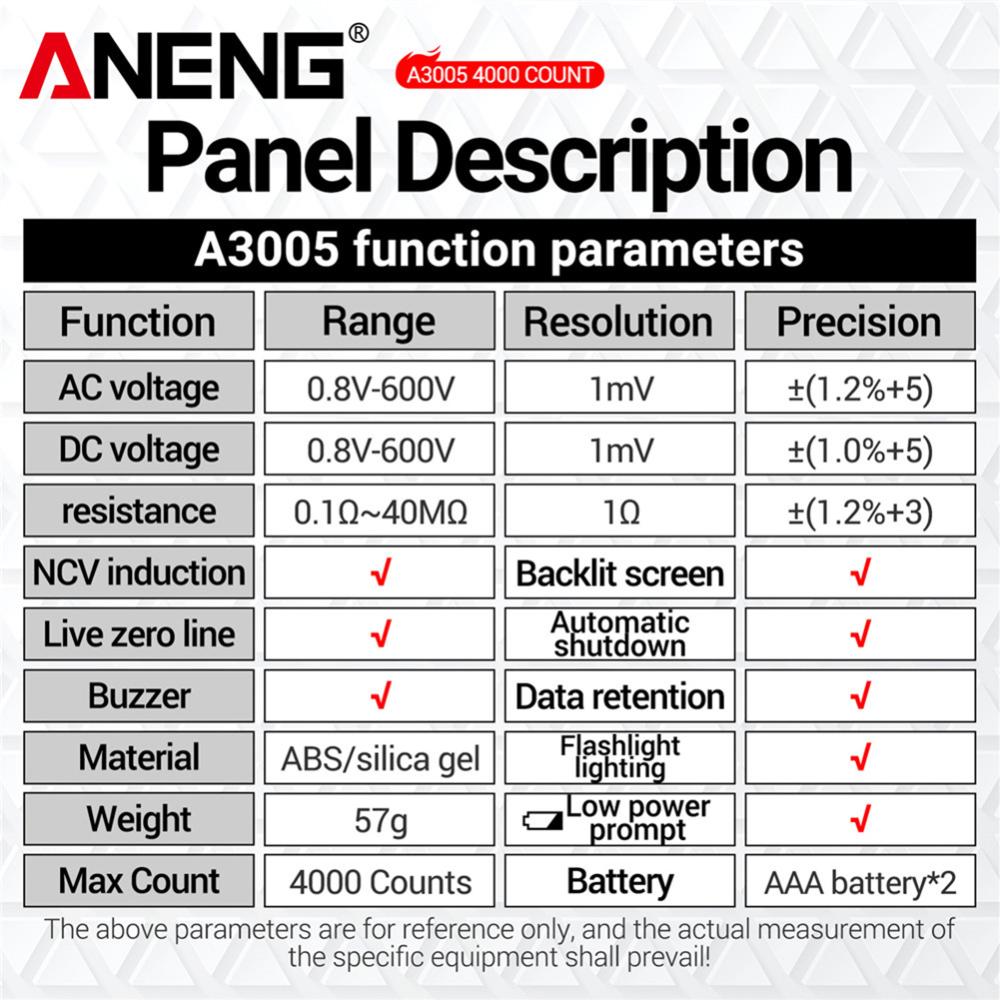 Bút đa năng kế kỹ thuật số LCD đèn nền thông minh Màn hình máy thử điện tự động nhận dạng đo điện áp AC/DC Ohm đi ốt đo 4000 đếm dụng cụ điện