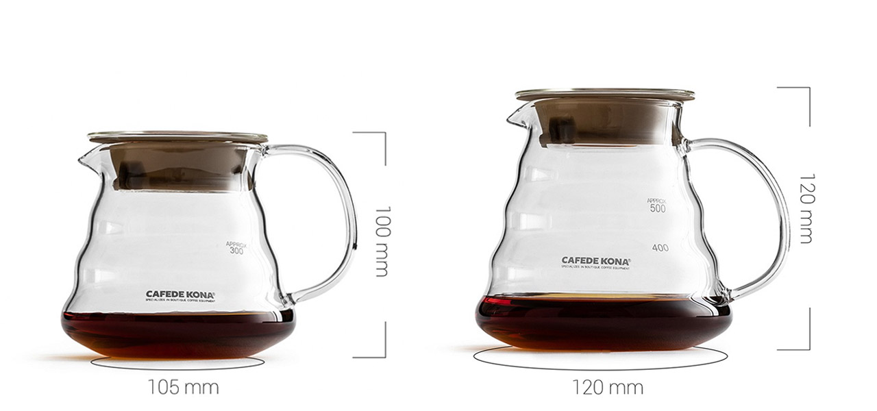 Bình thuỷ tinh đựng cà phê Cafede Kona 300ml & 600ml