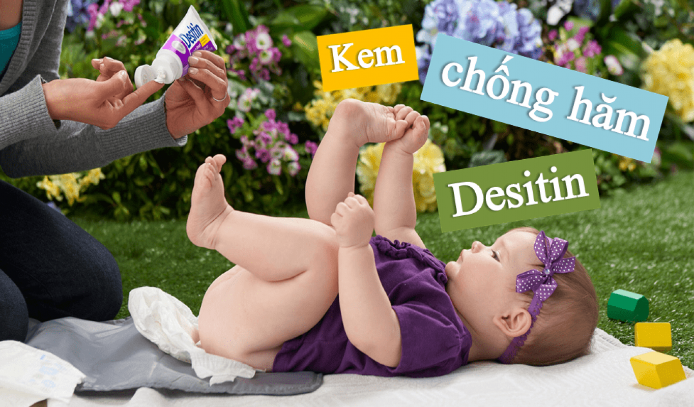 Kem hăm Desitin tím/xanh cho bé 113g