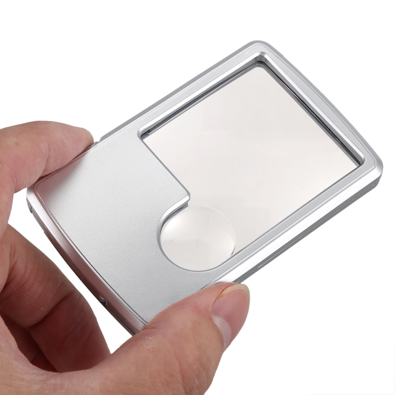 TRIXES 3X And 6X Double Illuminated Glass Pocket Magnifier With LED Light – Compact Handheld Lens For Reading, Jewelry Inspection, Fine Detail Work, Low Vision Aid – Portable, Travel-Friendly - View #2
