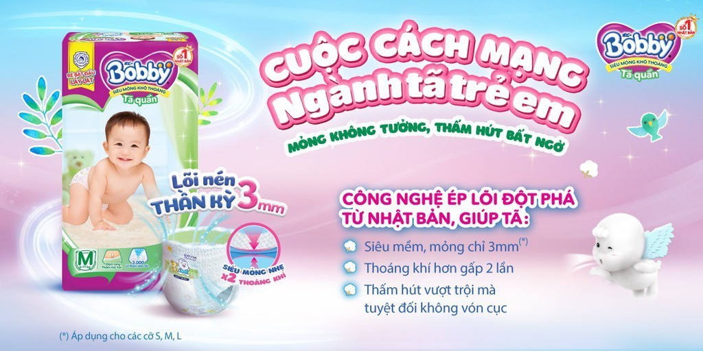 Tã quần Bobby mới Mega Jumbo M120/L104