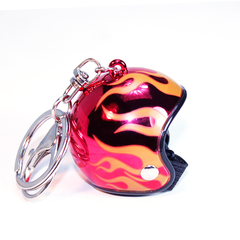 Creativity Motorcycle Helmets Keychains Cute Safety Helmet Pendant Neutral Car Key Chain Hot Bags Keyring Jewelry Gift Wholesale.