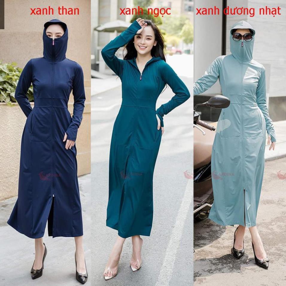 Áo choàng chống nắng DÁNG VÁY, choàng toàn thân chống nắng hiệu quả