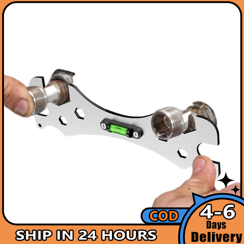 CALLENDERA Bathroom Multifunctional Wrench Universal Self-Levelling Curved Angle Wrench Faucet Measuring Repair Tools