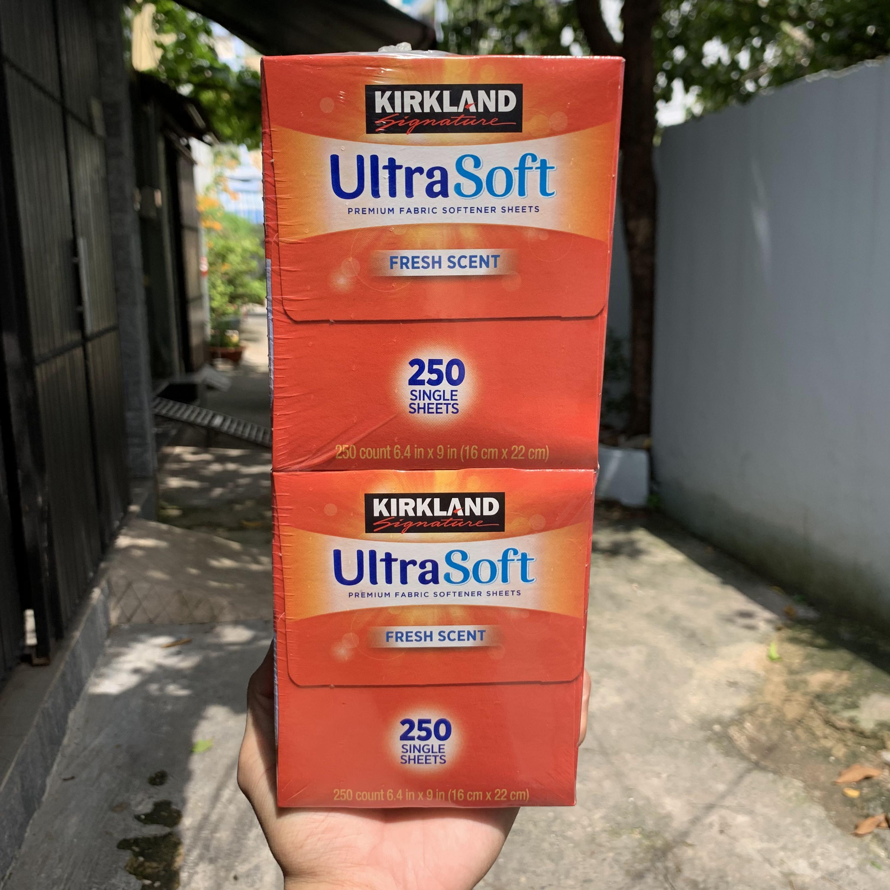 Giấy thơm quần áo Kirkland Ultra Soft hộp 250 tờ chống nhăn vải khi sấy, hạn chế tĩnh điện vào mùa khô