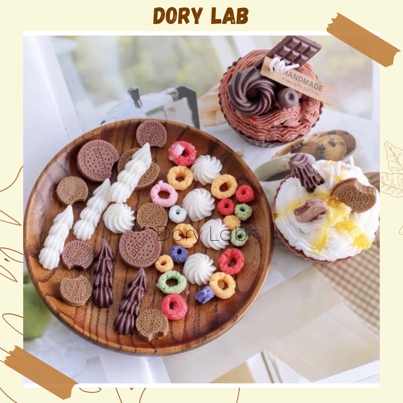 Topping nến thơm nhiều màu sắc set 25/50 miếng handmade, phụ kiện trang trí nến - dory lab