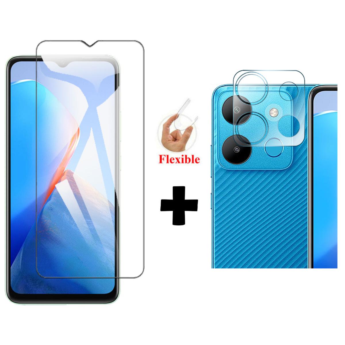 Infinix Smart 7 Glass Protector Polish Screen Tempered + Back Rear Camera Protector 9H Gorilla Flexible Protection For Infinix Smart 7. 