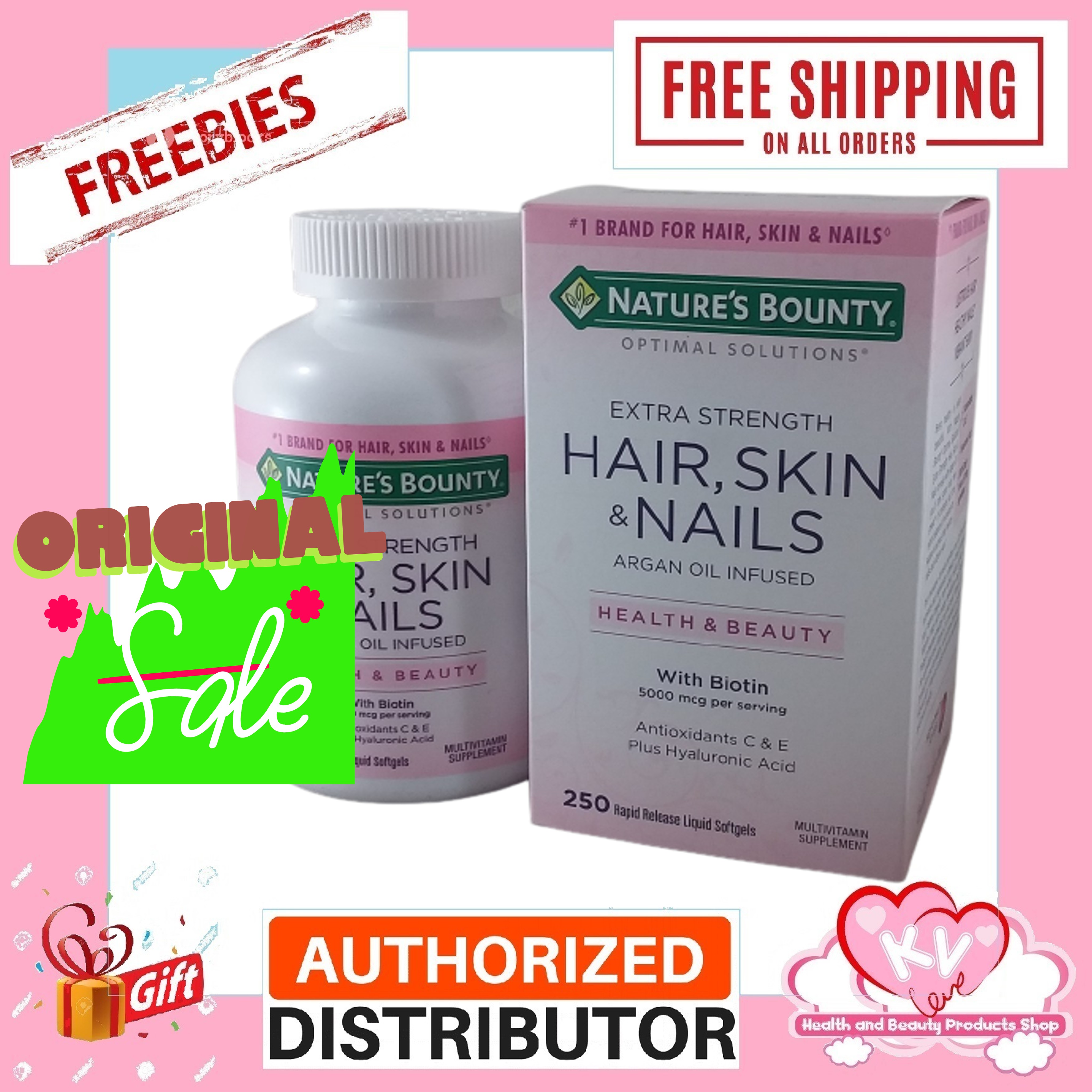 Nature Bounty extra Strenght Hair, Skin and Nails Argan Oil Infused
