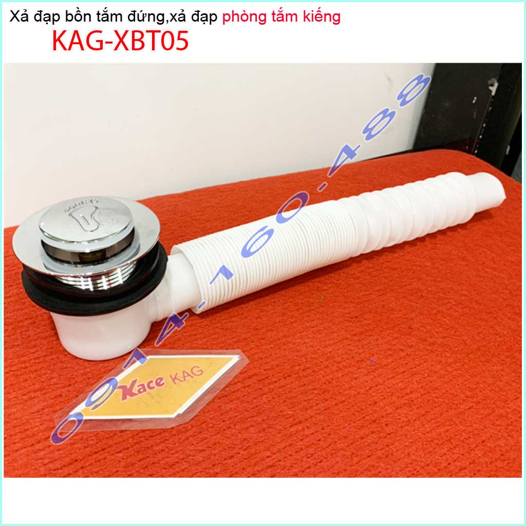 [HCM]Bộ xả bồn tắm đứng KAG-XBT05 xả bồn tắm kính Bộ xả khay tắm đứng xả đạp chân thoát nước nhanh sử dụng tốt