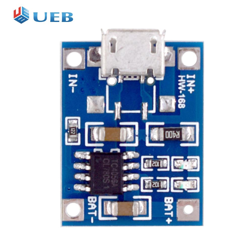 Lithium Battery Charger Module 1A Portable Battery Charger Panel DC4.5-5.5V with Indicator Light for Lithium Batteries