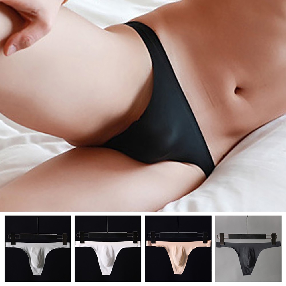 【specialthing】 Comfortable Stretchy T Back Briefs for Men in Apricot/Black/White/Gray 【Ready Stock】