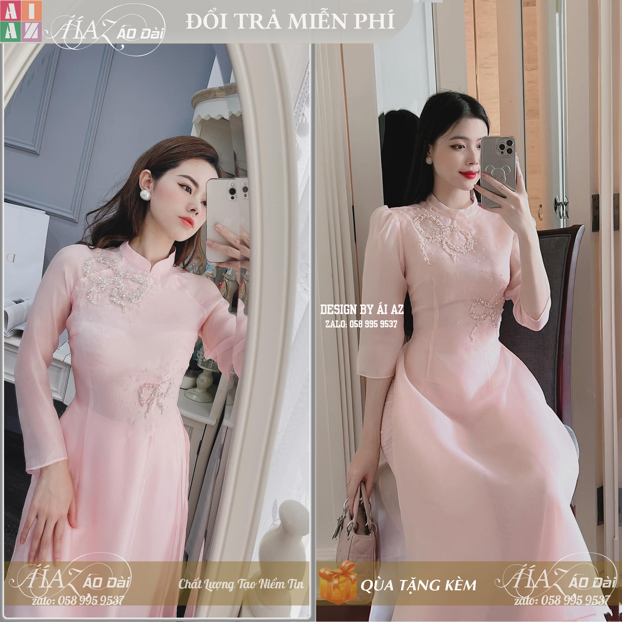 Áo dài cách tân nữ thủ công cao cấp mt38