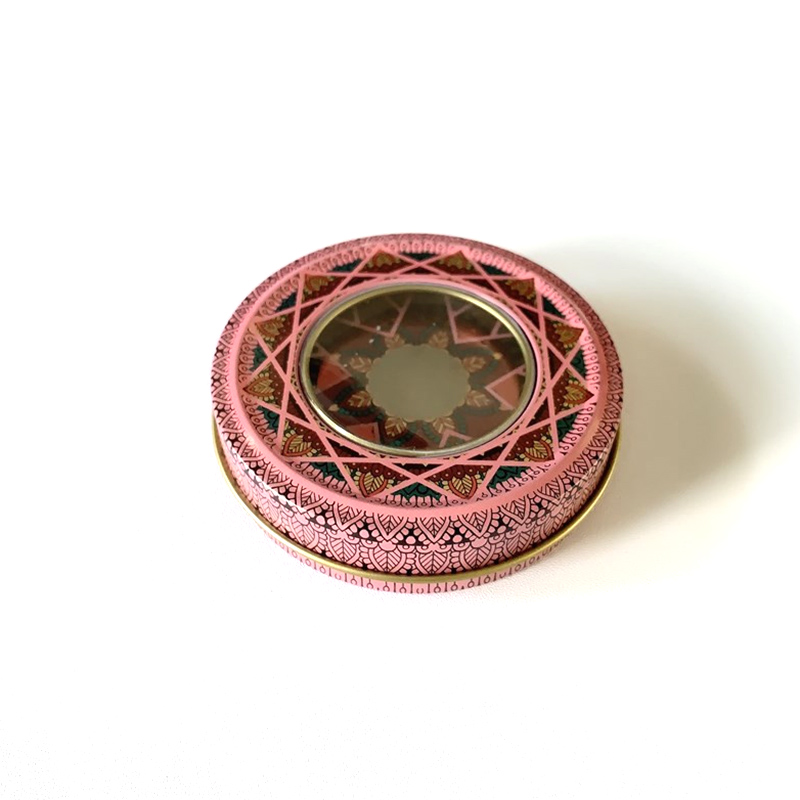 Saffron tin box for 1  g saffron packing box tin box with pvc window Moyao. 