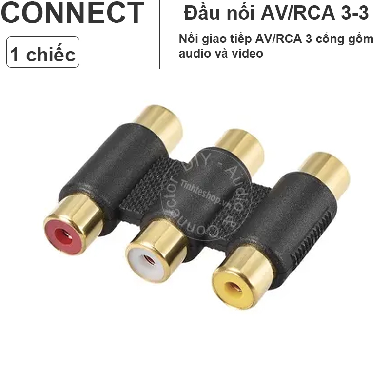 Audio video gender female 3-3 - AV/RCA connector gender (1PCS)