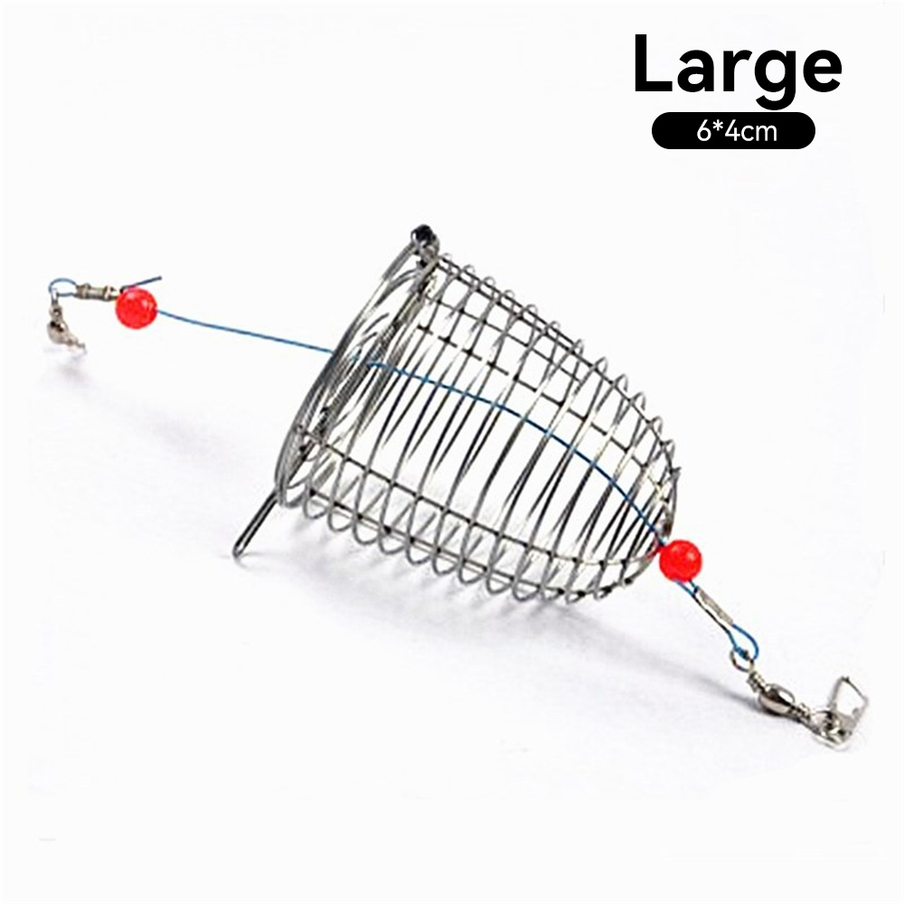 1PC Fishing Bait Cage Feeder Feeder Holder Fishing Accessories Bait Cage Basket Fishing Bait Cage Feeder Cage