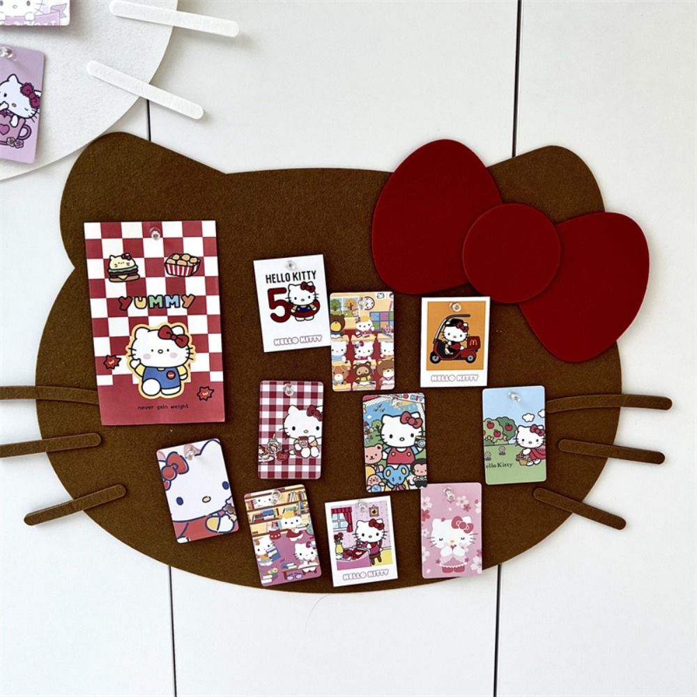 New 60x40cm Kitty Felt Board Pictures DIY Display Felt Photo Board Notices Postcard Felt Message Boards Background Walls. 