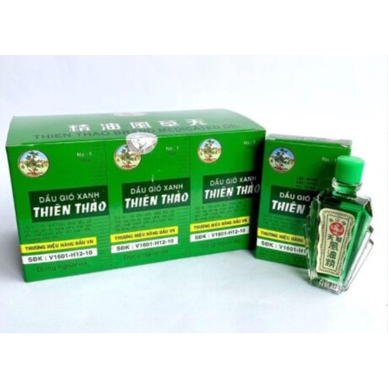 Dầu gió xanh Thiên thảo 12ml (nhãn hiệu công ty Trường sơn)