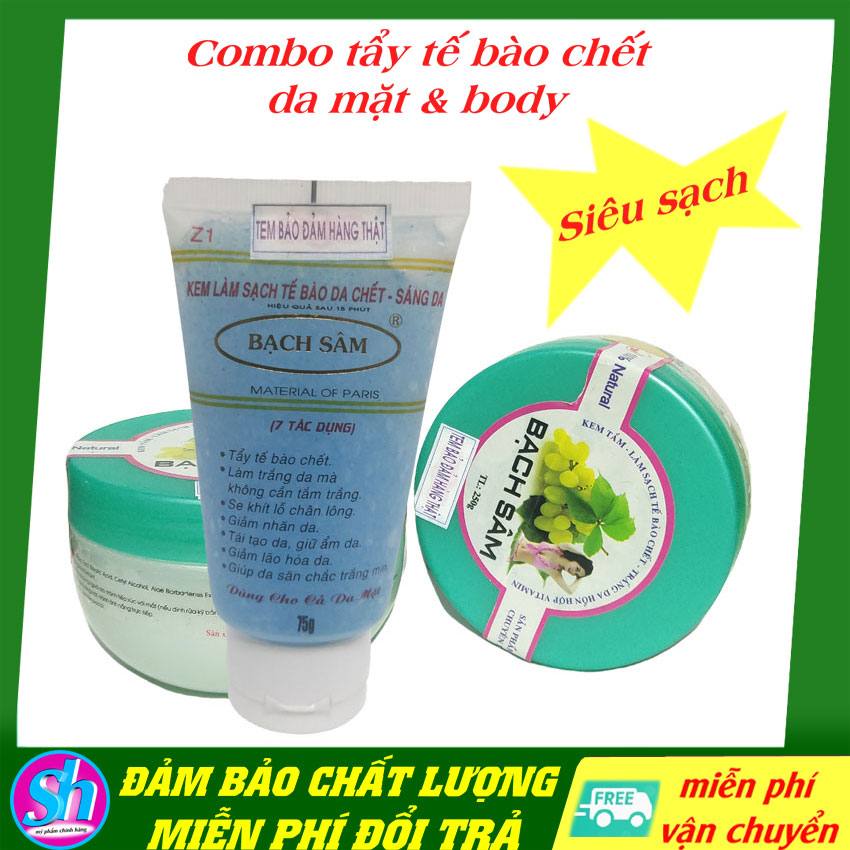 Kem tẩy tế bào chết da mặt Bạch sâm 60ml