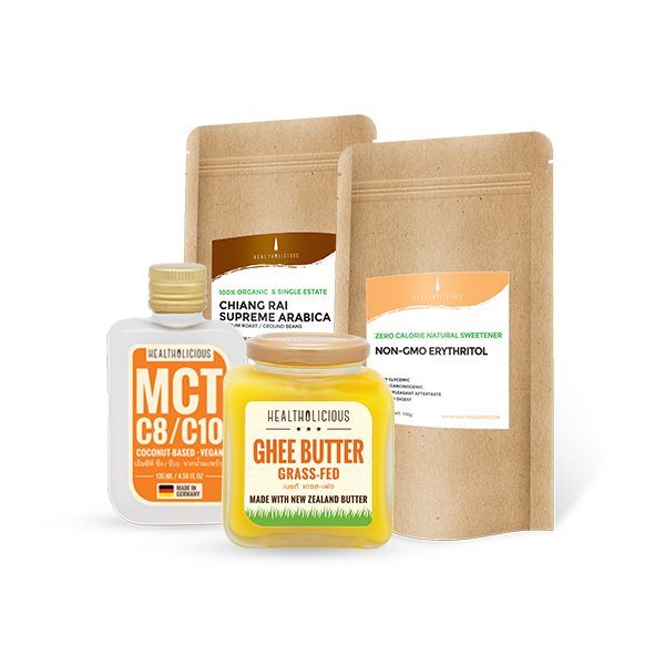 Bulletproof Coffee Set (Coffee, Ghee, MCT, Erythritol) / กาแฟ คีโต KETO