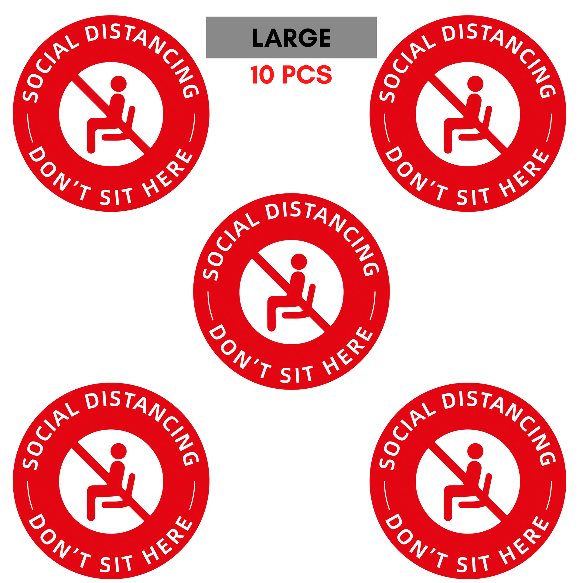 10 Pcs 20cm Diameter Safe Distancing Sticker Do Not Sit Here Sticker Social Distancing Sticker Seat Sticker Lazada Singapore