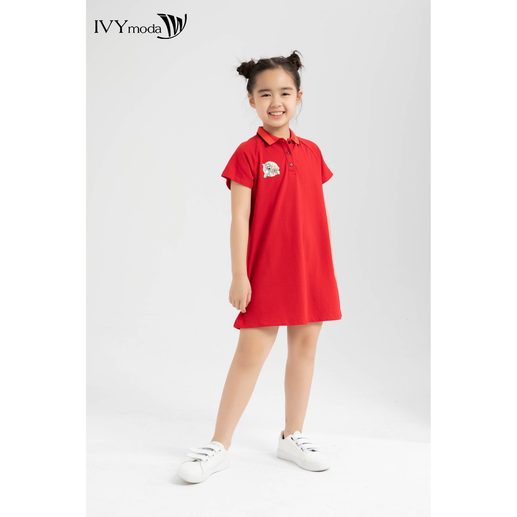 Đầm thun bé gái cổ đức Tom&Jerry  IVY moda MS 42G1269