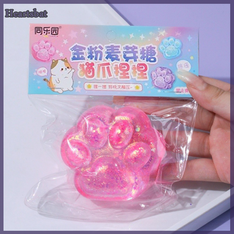 [Heartsbat] Cute Cartoon Cat Paw Squishy Toy Soft Mochi Squeeze Toy Slow Rebound Stress Relief Toys Stress Release Hand Relax Gifts
