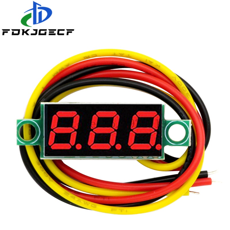 0.28 inch DC 0-100V 3-Wire Mini Đo vôn kế Vôn kế Màn hình LED Bảng điều khiển kỹ thuật số vôn kế đồng hồ dò công cụ GIÁM SÁT MẠCH tích hợp