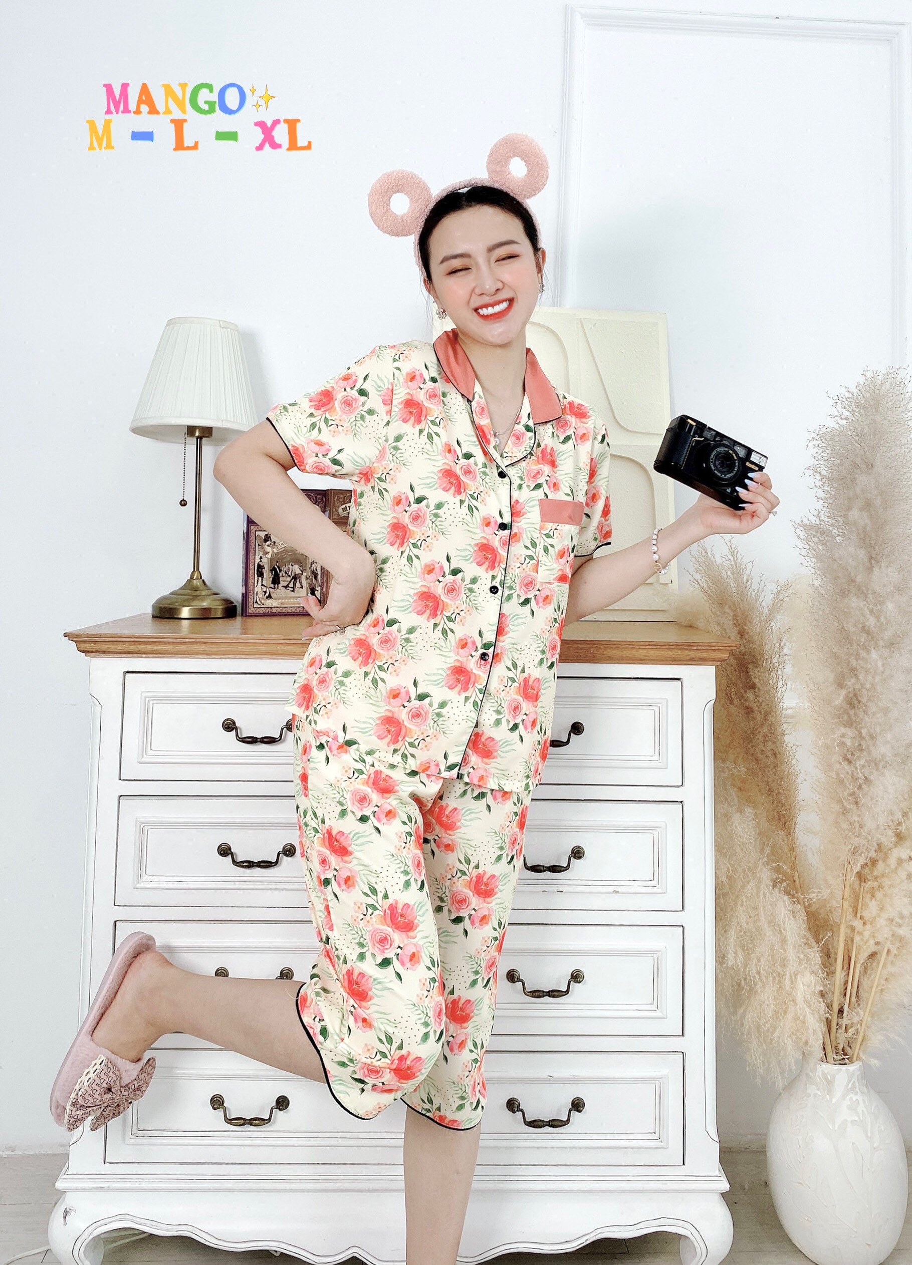 Bộ đồ Pijama Lụa - Đồ ngủ lửng ngố Bigsize 40-75kg Lụa cao cấp mềm mịn mát lịm