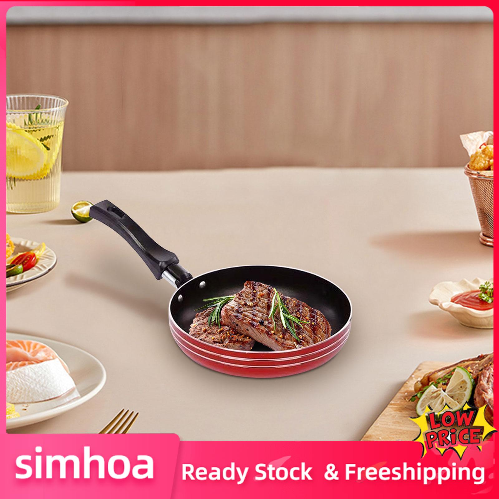Simhoa Kitchen Fry Pan Kitchen Cookware Anti Scald Handle Cooking Pan Omelette Pan Steak Grilling Pan for Induction Cooker Kitchen Home