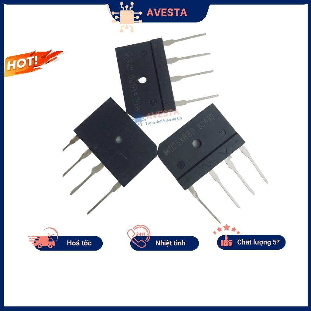 D25XB80 Diode cầu 25A 1000V DIP-4 Avesta