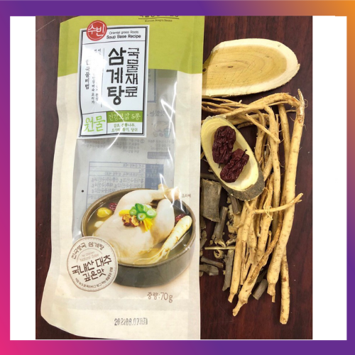 <HOT>Gói nguyên liệu gà hầm sâm HÀN QUỐC 70g