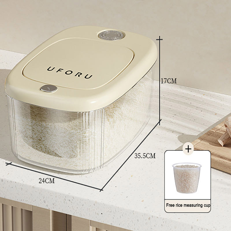Household insect-proof and moisture-proof rice barrel food-grade sealed rice storage box sealed jar rice storage box